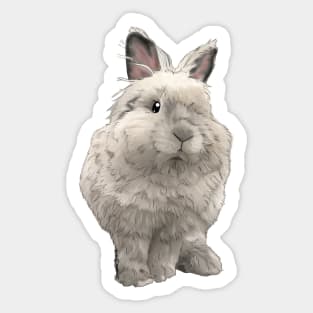 White Lion Head Rabbit _ Bunniesmee Sticker